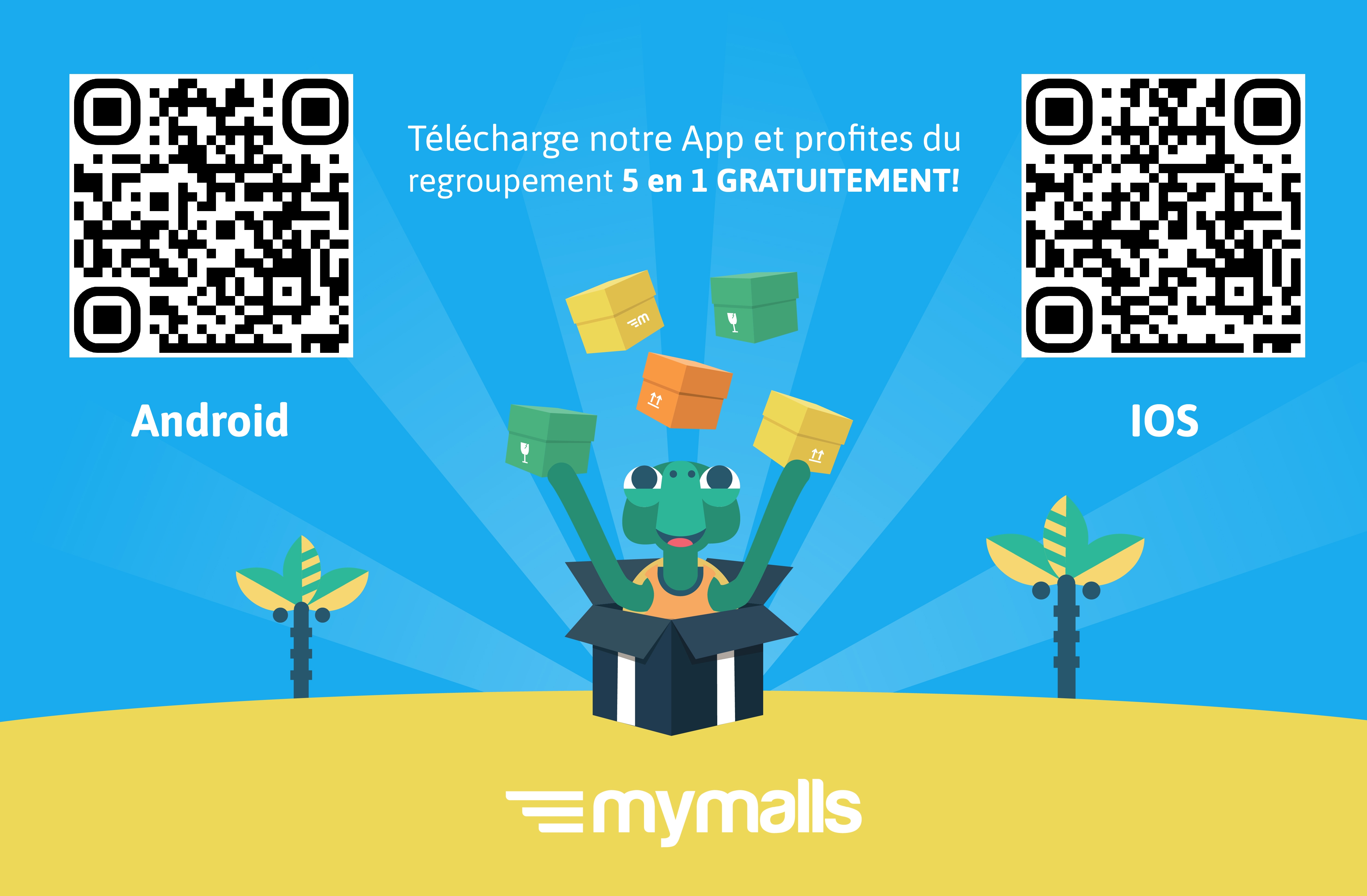 Télécharge l'App MyMalls QR codes